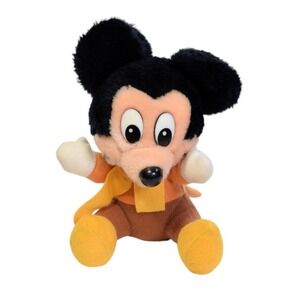 Vintage 1983 Disney Mickey's Christmas Carol Bob Cratchit Mickey Mouse Plush 8"